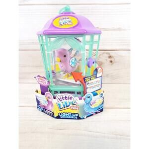 Little Live Pets Light Up Songbird Lil Bird Cage Rainbow Glow Purple Vintage NEW